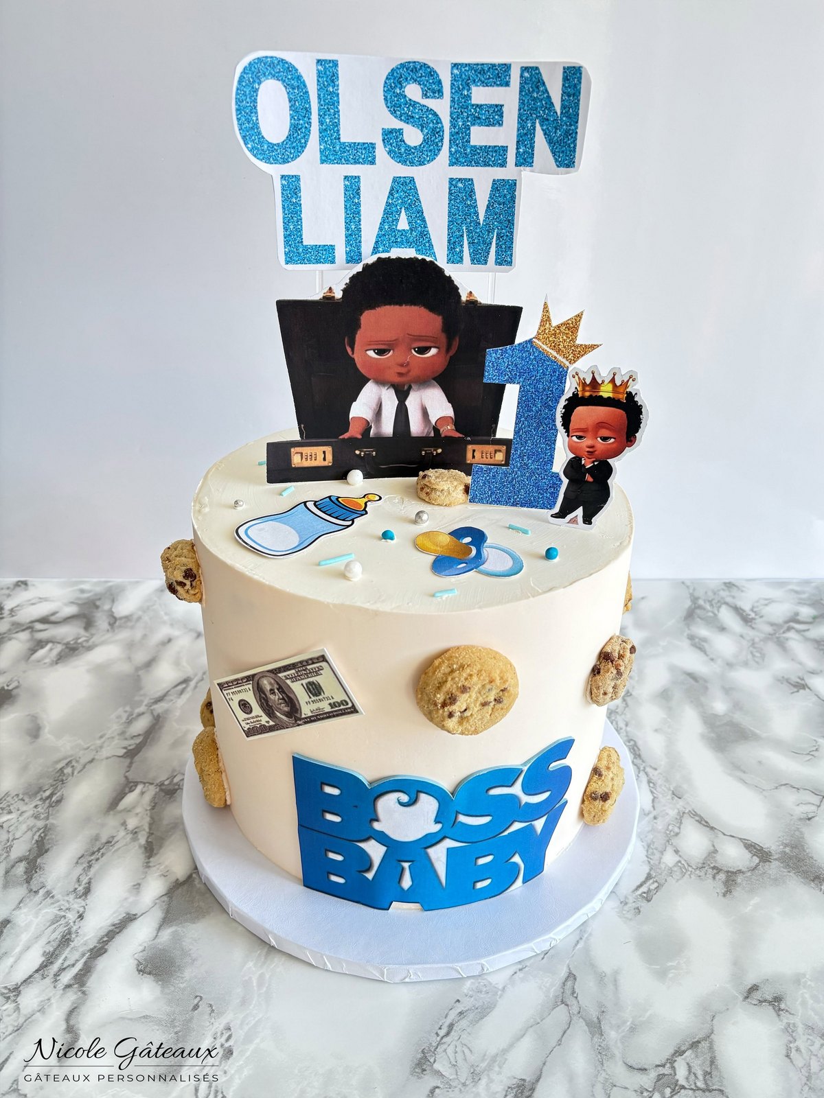 Gâteau Boss Baby, 1 an d'Olsen Liam